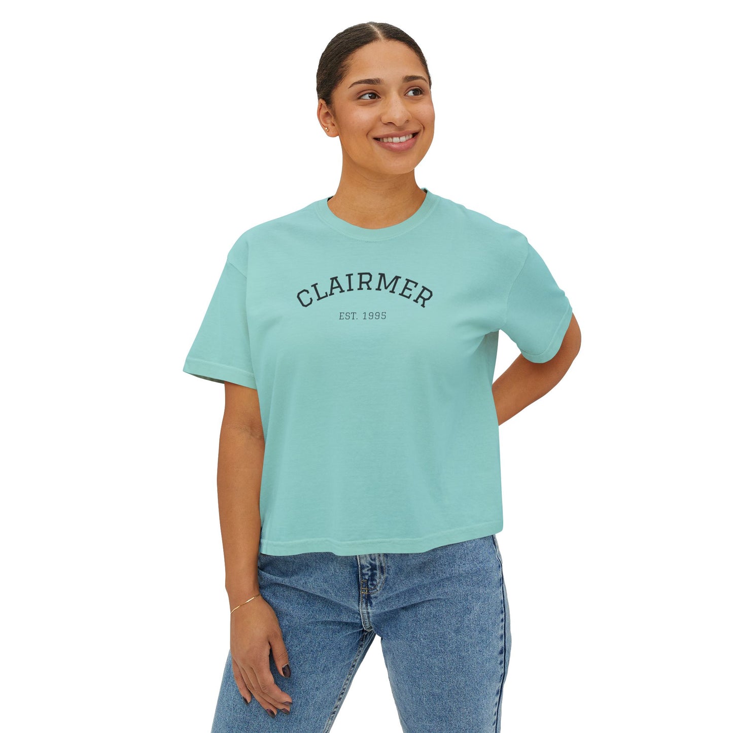 Clairmer Boxy Tee for Women - Easygoing Casual Style