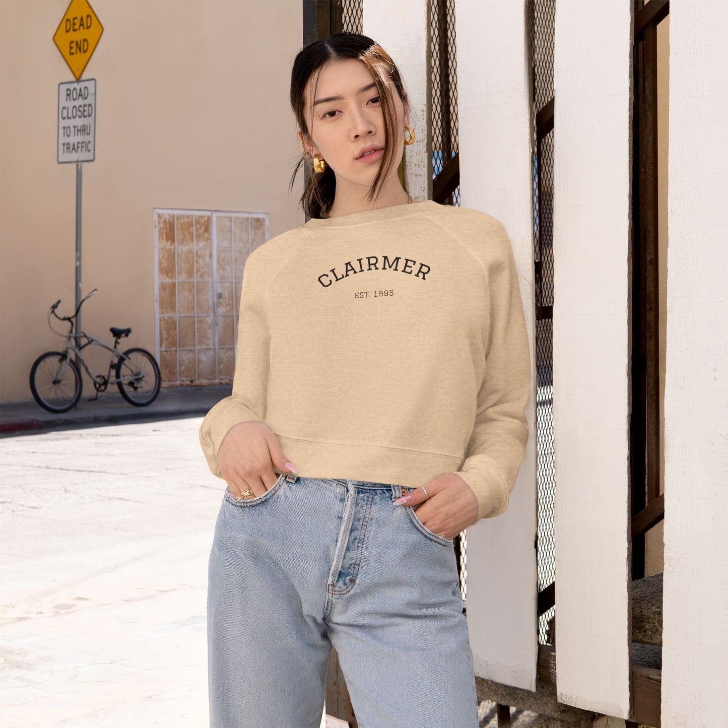 Vintage Women's Cropped Fleece Pullover - Cozy, Stylish Design for Everyday Wear