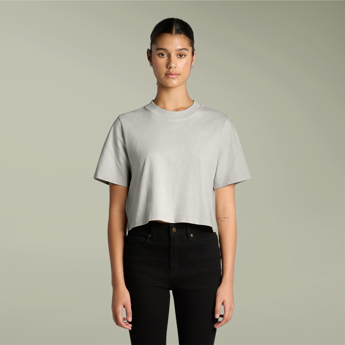 Clairmer Crop Tee for Women - Casual Retro Style