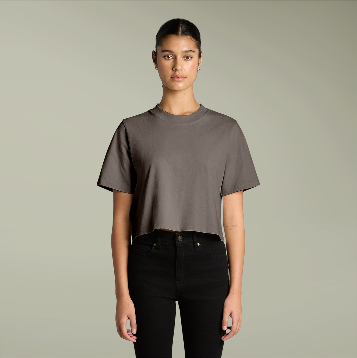 Clairmer Crop Tee for Women - Casual Retro Style
