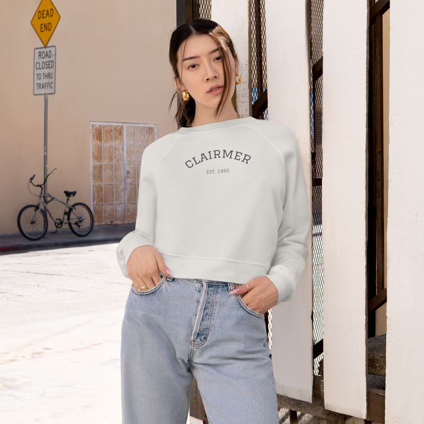 Vintage Women's Cropped Fleece Pullover - Cozy, Stylish Design for Everyday Wear