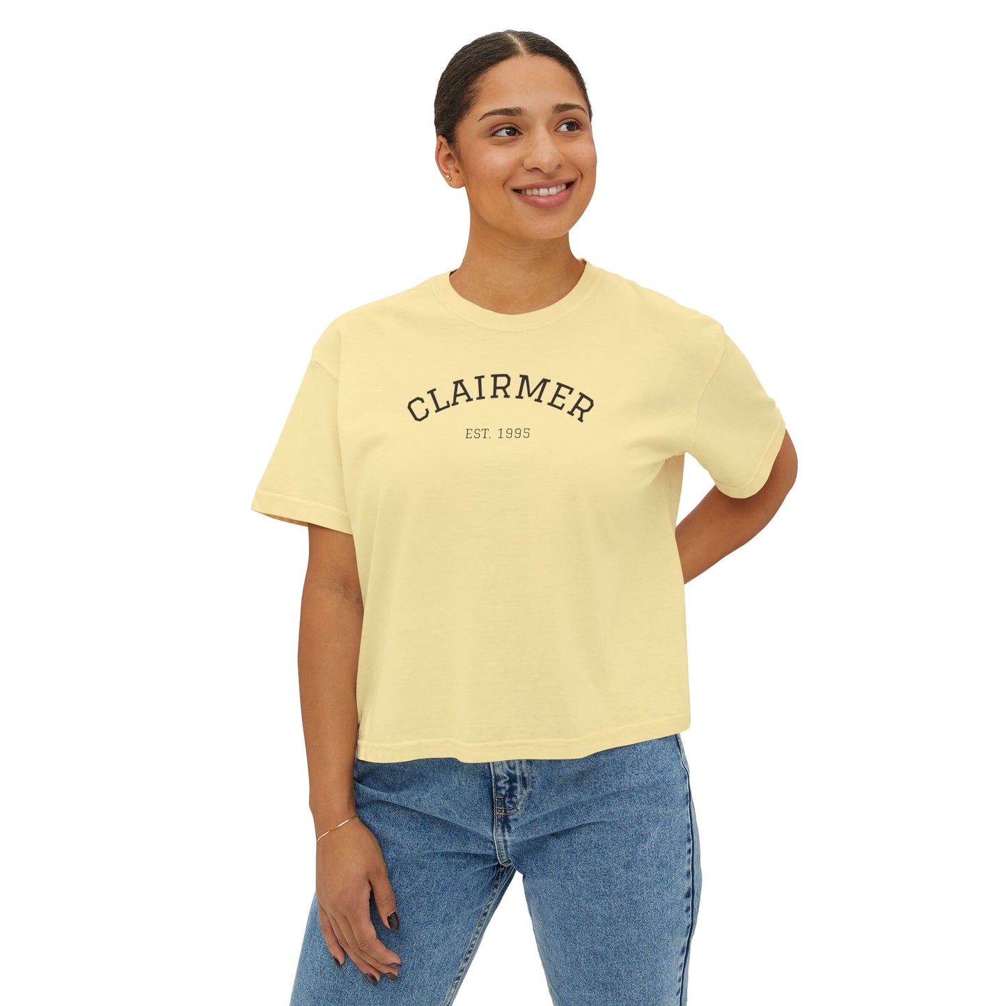 Clairmer Boxy Tee for Women - Easygoing Casual Style