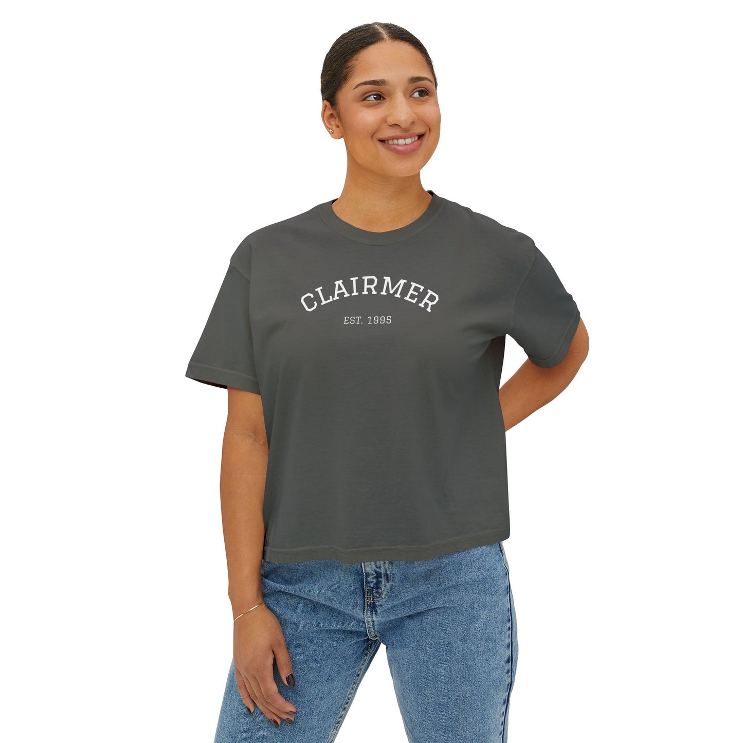 Clairmer Boxy Tee for Women - Easygoing Casual Style