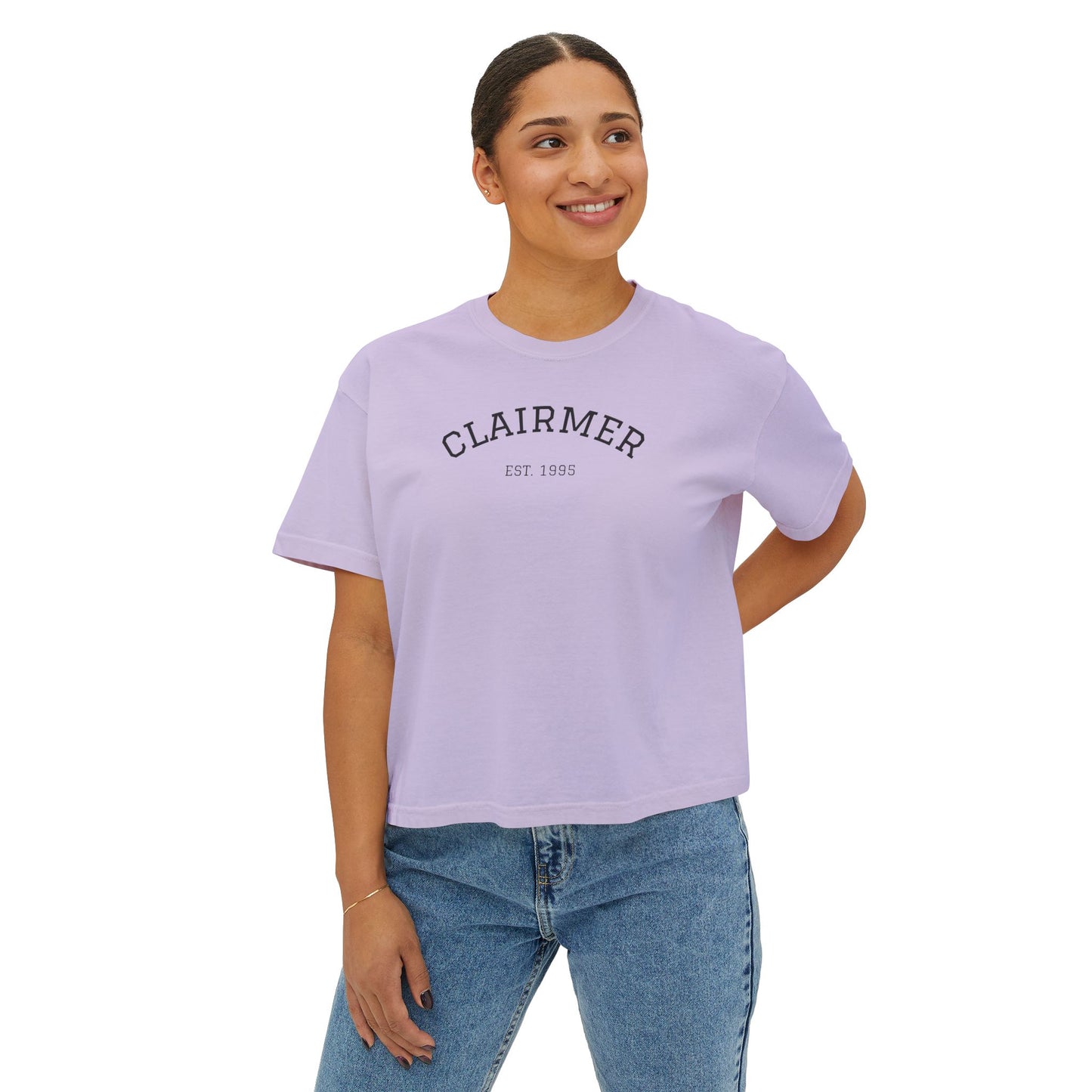 Clairmer Boxy Tee for Women - Easygoing Casual Style