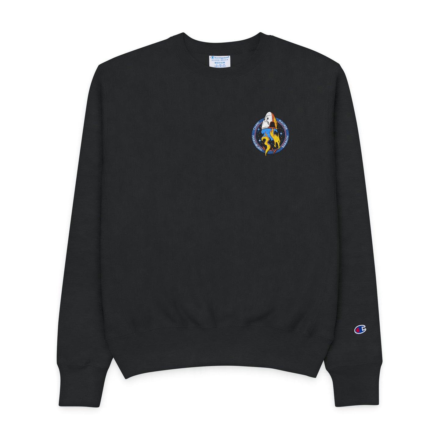 NASA-Inspired Men's Champion Crewneck Sweatshirt - Space Graphic Design