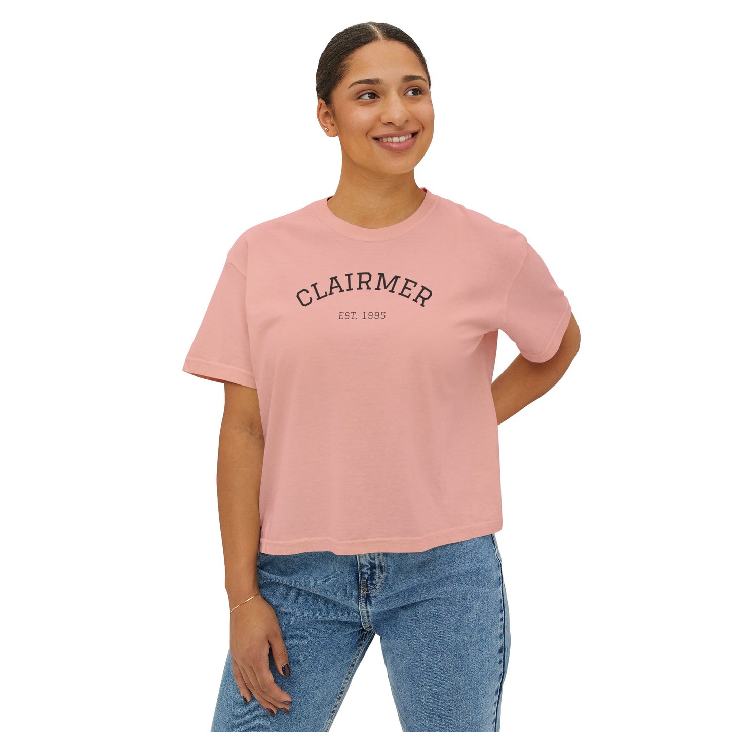 Clairmer Boxy Tee for Women - Easygoing Casual Style