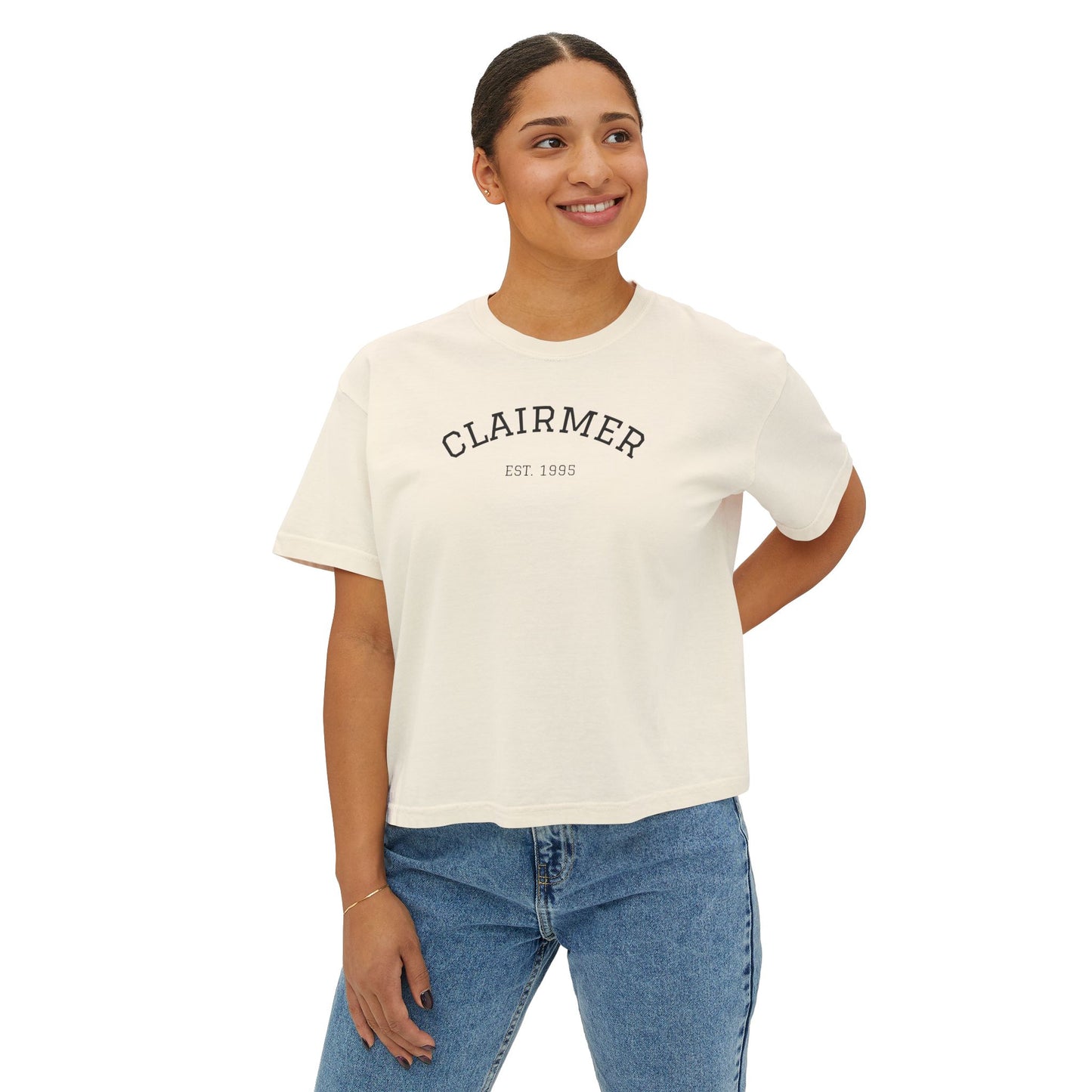 Clairmer Boxy Tee for Women - Easygoing Casual Style