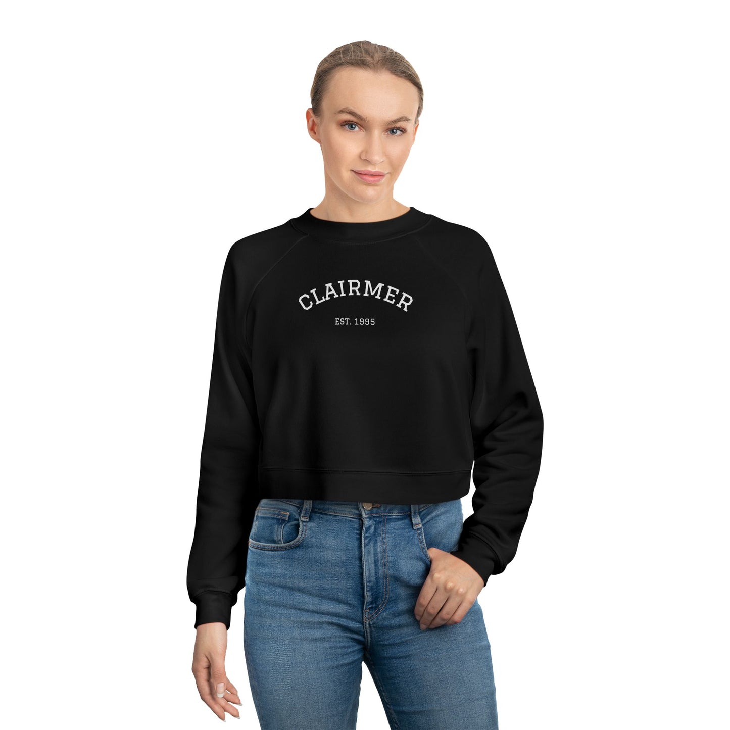Vintage Women's Cropped Fleece Pullover - Cozy, Stylish Design for Everyday Wear