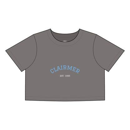 Clairmer Crop Tee for Women - Casual Retro Style