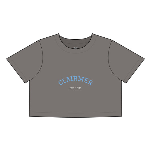 Clairmer Crop Tee for Women - Casual Retro Style