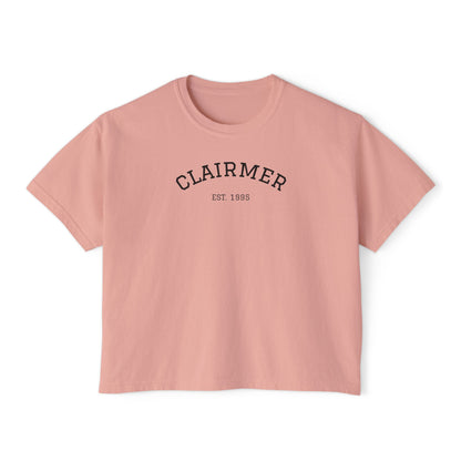Clairmer  Boxy Tee for Women - Easygoing Casual Style
