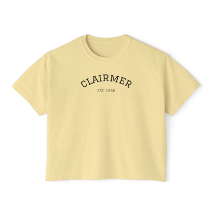 Clairmer  Boxy Tee for Women - Easygoing Casual Style