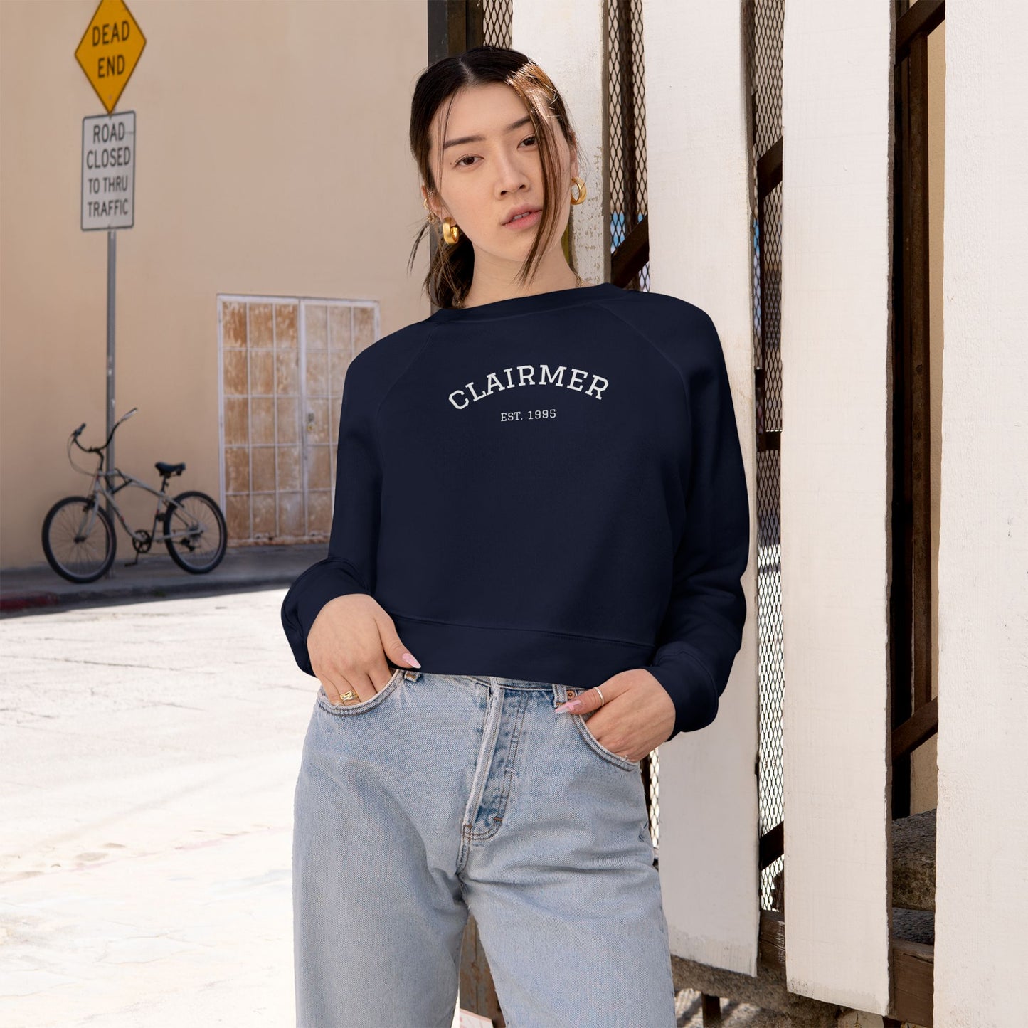 Vintage Women's Cropped Fleece Pullover - Cozy, Stylish Design for Everyday Wear