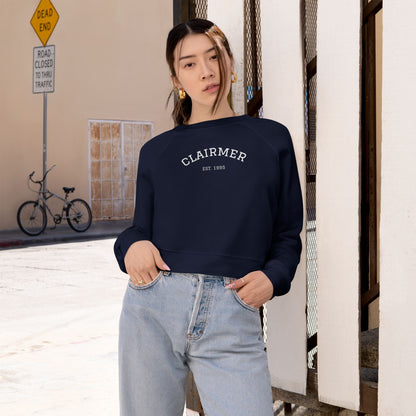 Vintage Women's Cropped Fleece Pullover - Cozy, Stylish Design for Everyday Wear