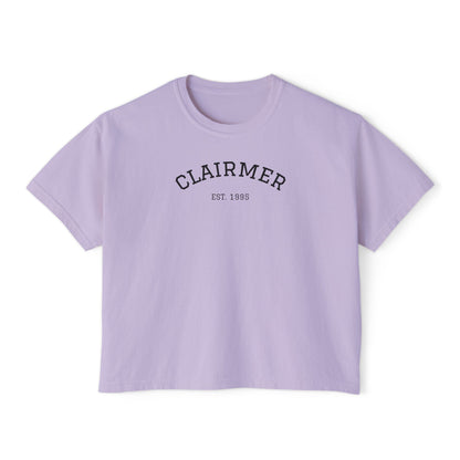 Clairmer  Boxy Tee for Women - Easygoing Casual Style