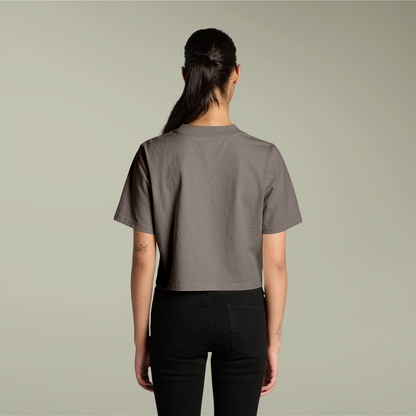 Clairmer Crop Tee for Women - Casual Retro Style