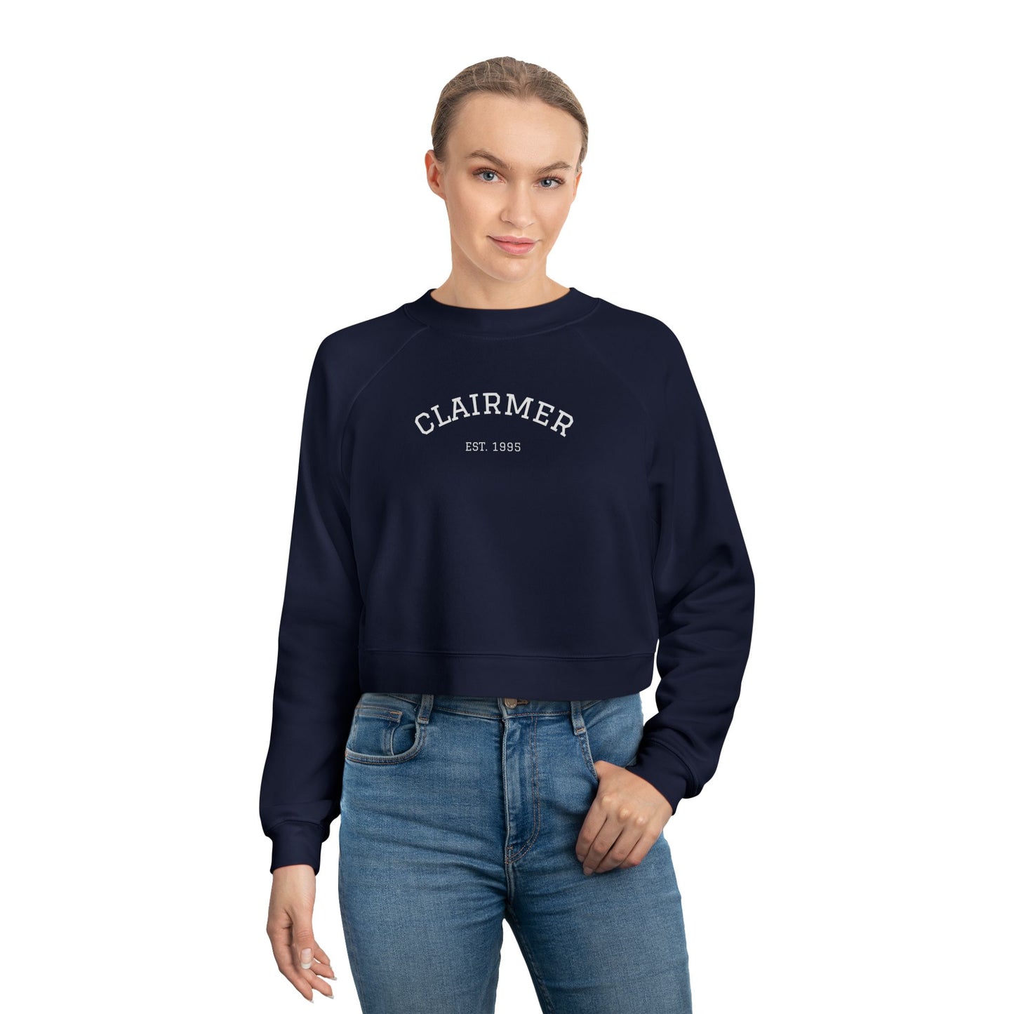 Vintage Women's Cropped Fleece Pullover - Cozy, Stylish Design for Everyday Wear