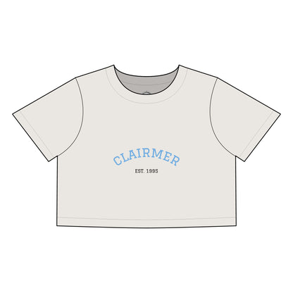 Clairmer Crop Tee for Women - Casual Retro Style