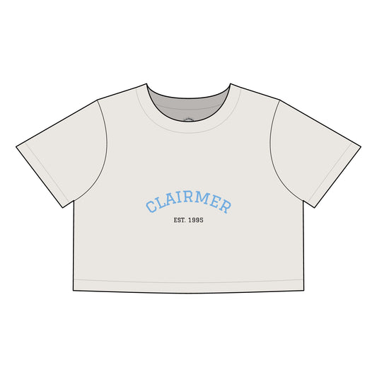 Clairmer Crop Tee for Women - Casual Retro Style