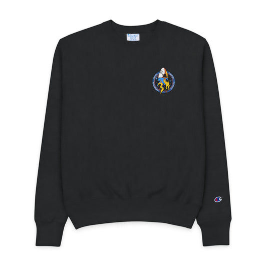 NASA-Inspired Men's Champion Crewneck Sweatshirt - Space Graphic Design