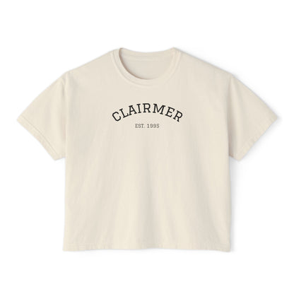 Clairmer  Boxy Tee for Women - Easygoing Casual Style