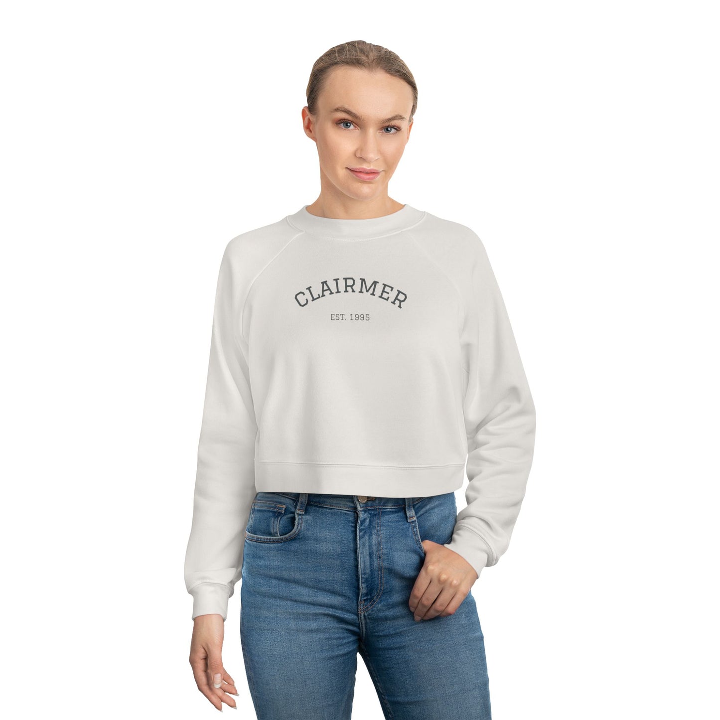 Vintage Women's Cropped Fleece Pullover - Cozy, Stylish Design for Everyday Wear