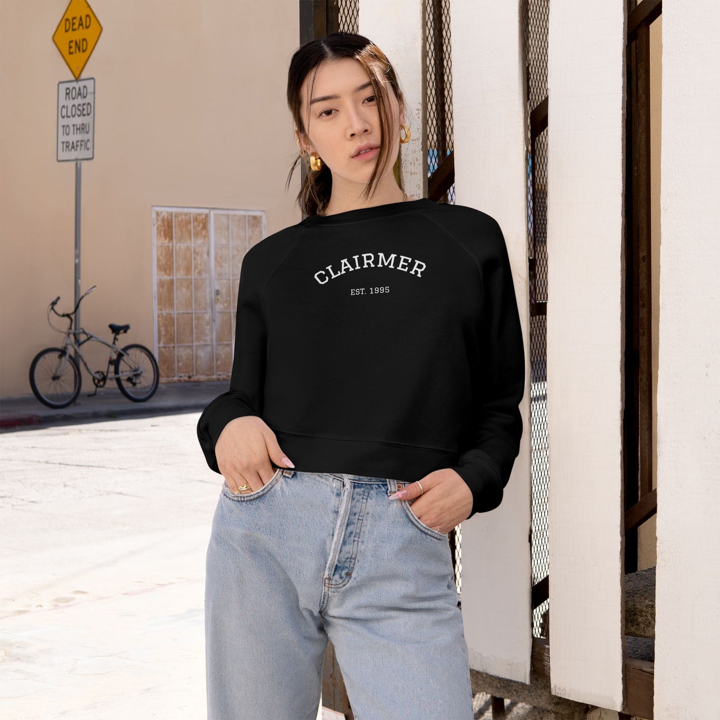 Vintage Women's Cropped Fleece Pullover - Cozy, Stylish Design for Everyday Wear